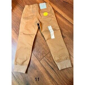 cat & jack 4t toddler tan jogger flex drawstring reinforced knee nwt stretch